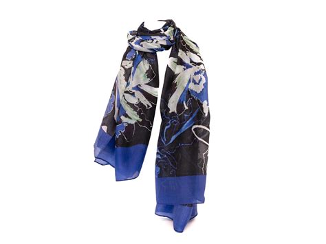 sciarpa versace blu e nera